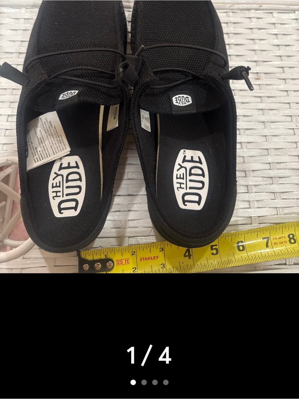 Hey Dude Black Slip-On Casual Sneakers